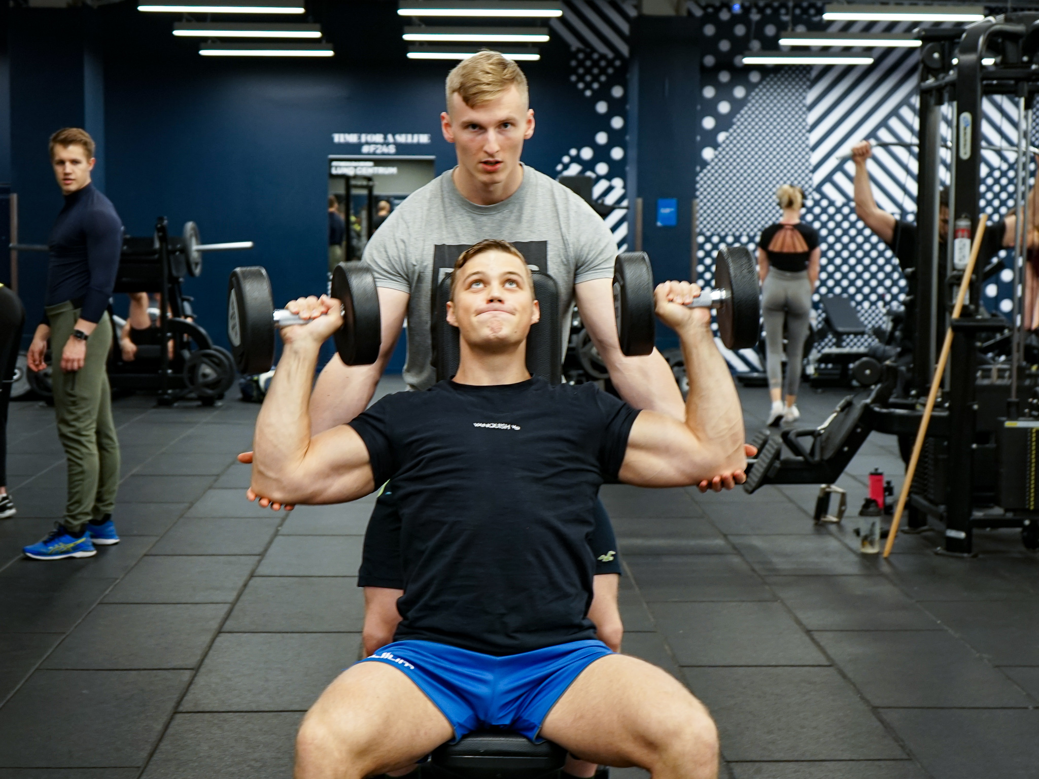 boys working out in gym